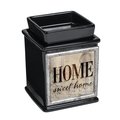 Dicksons Dicksons IW22BK Home Sweet Home Interchangeable Fragrance Wax or Essential Oil Warmers - Black IW22BK